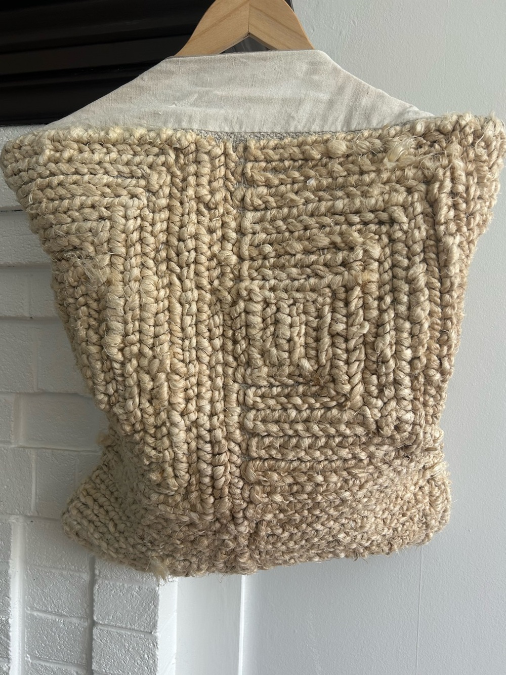 Pottery Barn Cream Chunky Knit Accent Pillow Cover 22x22